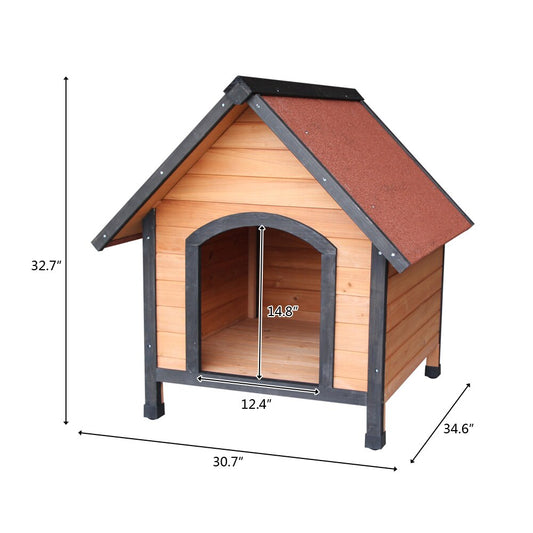 Outdoor Wooden Dog House - Contemporary and Comfortable!
