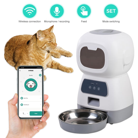 Automatic Pet Food Dispenser - Feed Your Pet Anytime, Anywhere - WiFi Features Available
